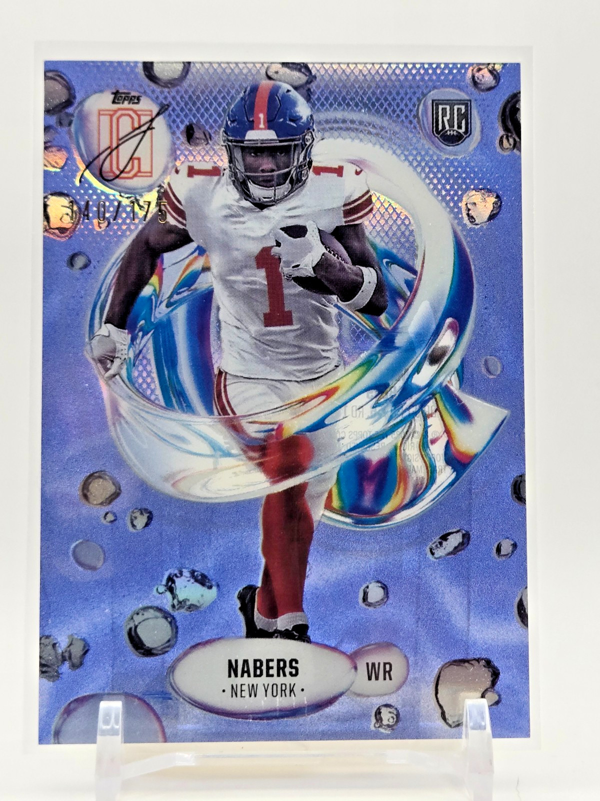 MALIK NABERS 2024 Topps Signature Class RC Fluidity INDIGO #'d 140/175 - GIANTS