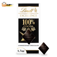 Excellence, Dark Chocolate, 100% Cocoa, Candy Bar, 1.7 Oz, Bar