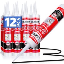 Black RTV Advanced Silicone Sealant  Caulk 12x10 fl.oz , 12P, Black-12P