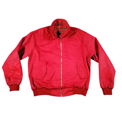 Made In England Bomberjacke Rot Größe XXL Tartan Futter Rudeboy Ska Skin