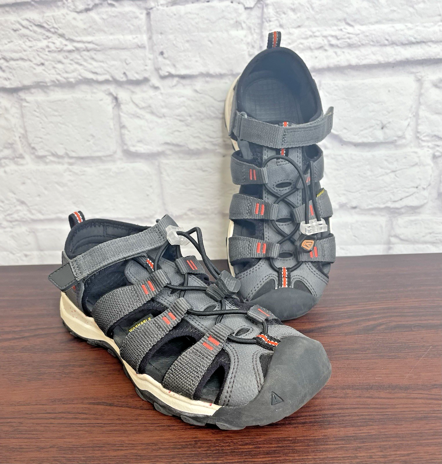 Sandali Keen ragazzo taglia 4 grigio arancione 1018426