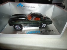 1/18 EXOTO MOTORBOX 1967 CORVETTE GGODWOOD GREEN MISSING  MIRROR, ANTENNA.