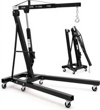 2 Ton Folding Engine Hoist Hydraulic Cherry Picker Shop Crane Hoist Lift 4400lbs