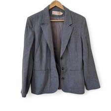 Pendleton Women's Gray 100 Virgin Wool Vintage Blazer Jacket Size 12