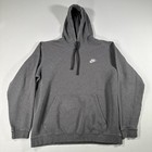 Nike Sportswear Club Pullover Fleece Men's Hoodie Gray 804346-071 Size XL