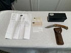 Beautiful Rare Buck Oak Custom Shop CKS 110 folding hunter knife original box — photo 10