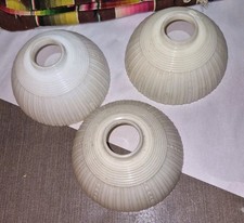 Antique Milk Glass Ribbed Lampshade 6