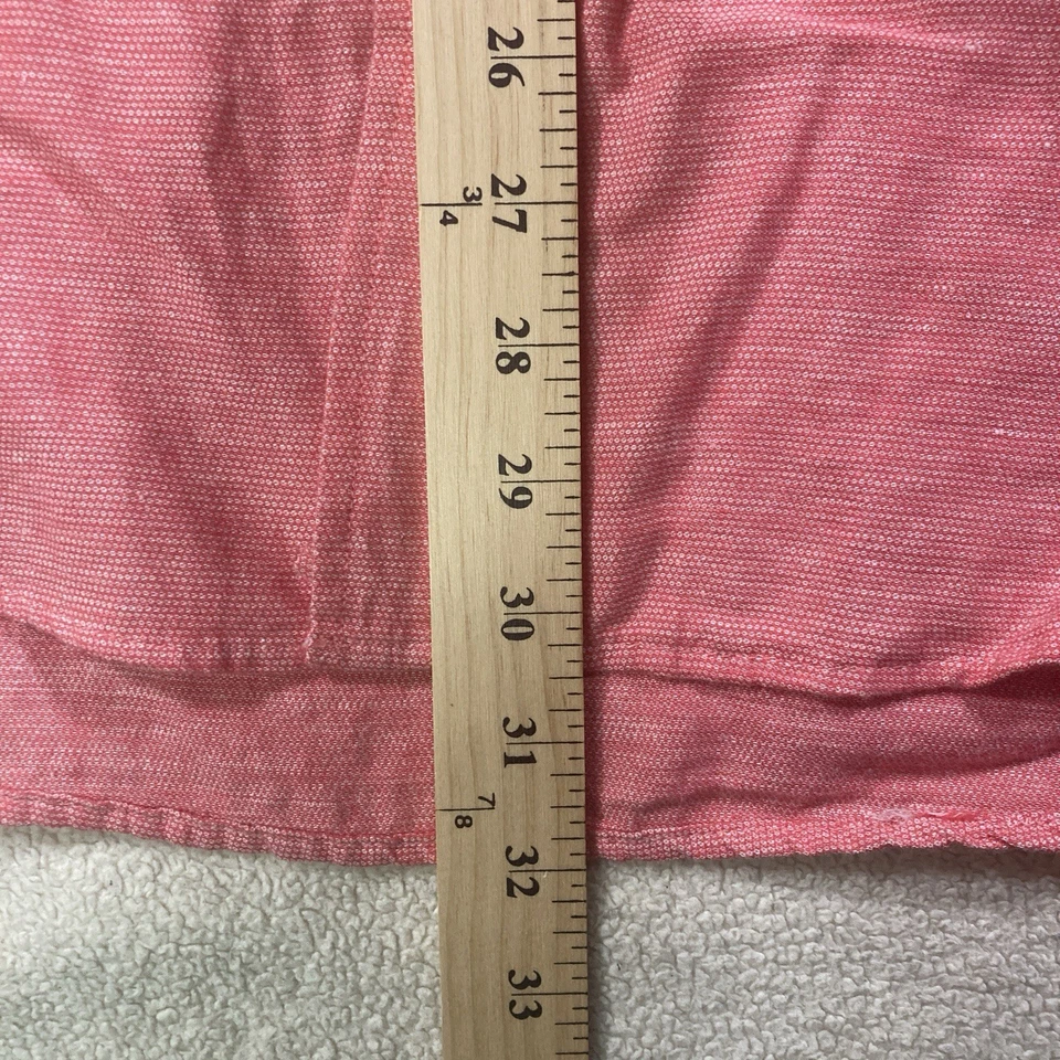 International Report Tropical Collection Salmon Pink Mens Linen Blend Shirt 2XL - Image 4 of 4