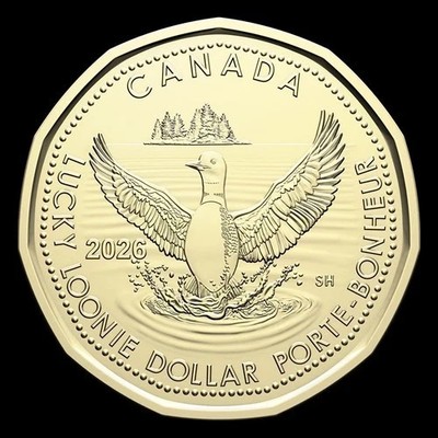 2026 Canada $1 Lucky Loonie   Uncirculated Coin From Roll   