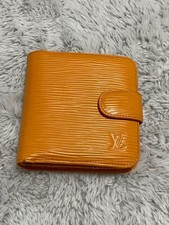 LOUIS VUITTON Epi Folding Wallet Yellow Excellent Condition