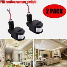 US PIR Motion Sensor Detector Infrared Home 180° Light Control Switch 85V-265V