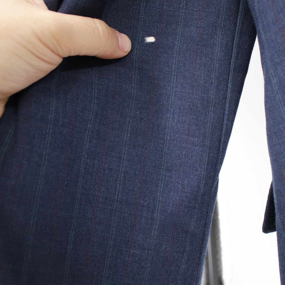 Vintage Aquascutum London Suit Mens 46 42x27.5 Pure Virgin Wool Striped 2 Piece - Image 3 of 4