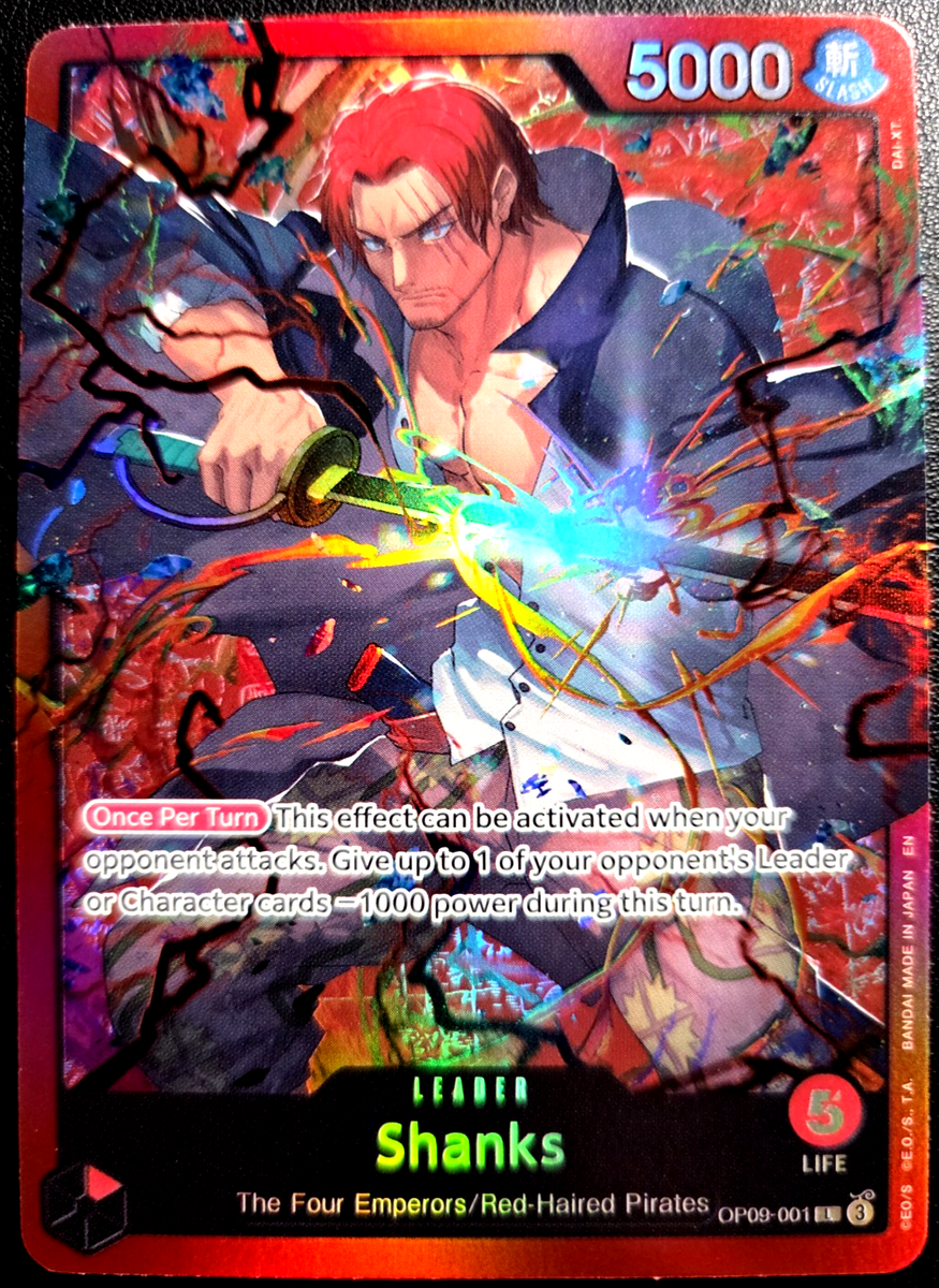 ワンピース RT-141409 Shanks OP09-001 ONE PIECE Tcg Card Game NM RED Leader | eBay