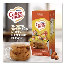 Coffee-Mate 35180BX Liquid Coffee Creamer Mini Cups - Hazelnut (50/BX) New