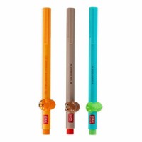 Legami Gel Pen Lovely Friends Set 3Tlg Mit Tierdeko Gelstift Dino Tiger Teddy