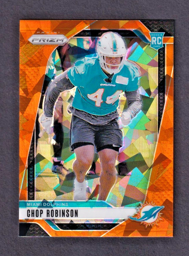 2024 Panini Prizm Chop Robinson (RC) Orange Ice Rookie Card #319 Dolphins