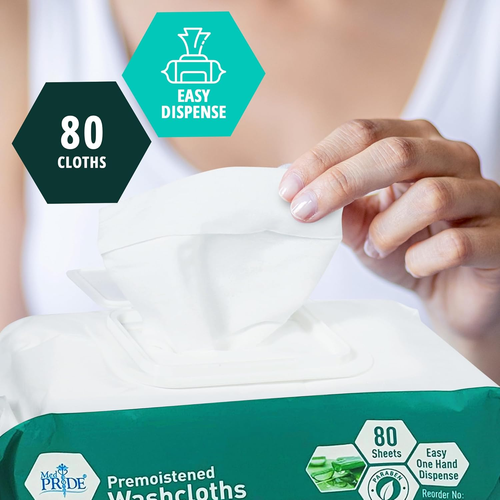 "Paquete de 80 paños prehumedecidos XL 8""x12"" para el cuidado de la piel sensible" - Imagen 3 de 12