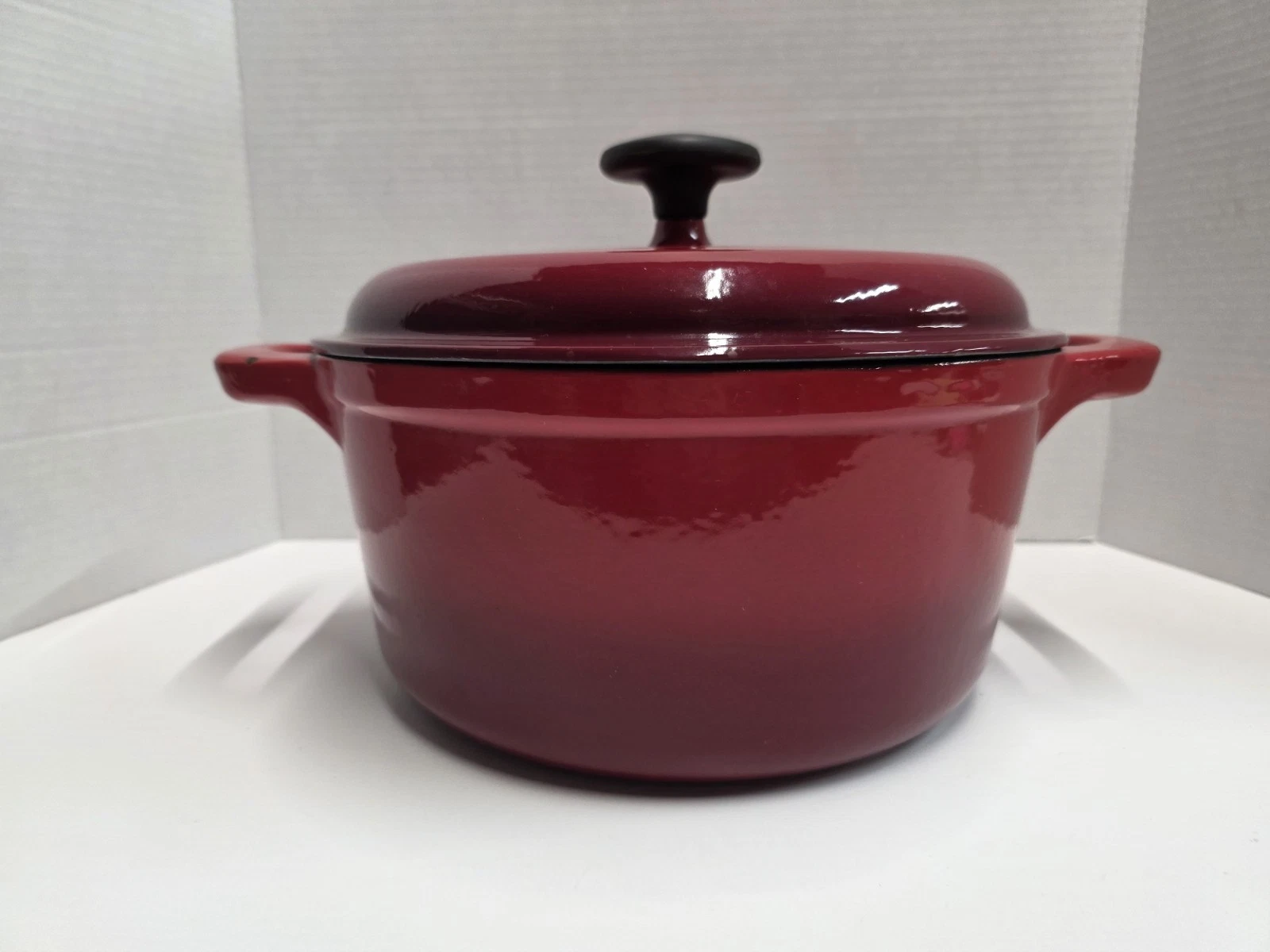 Cast Iron 5.5qt Red Enameled Dutch Oven Tromontina With Lid