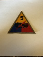 5th Armored Division patch real WWII make armor triangle US Army
