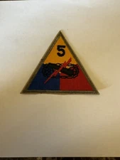 5th Armored Division patch real WWII make armor triangle US Army