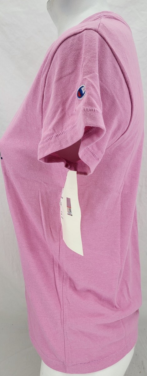 NEW Michigan Wolverines Champion Pink V-Neck Short Sleeve