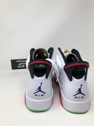 Nike Air Jordan 6 Hare taglia 12,5 retrò grigio bianco NUOVE DS CT8529 062 scatola danneggiata - Foto 4 di 12