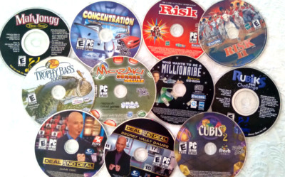 11 ASSORTED WINDOWS/PC CD-ROM GAMES RISK RUBIKS CUBIS DEAL NO DEAL MILLIONAIRE