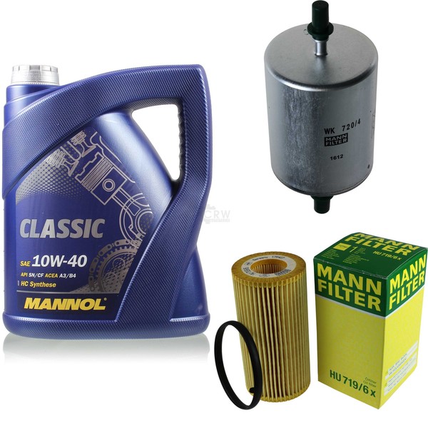 MANN-FILTER Inspektionspaket 5L Mannol Classic 10W-40 FüR Audi A6 Avant 2.0-image