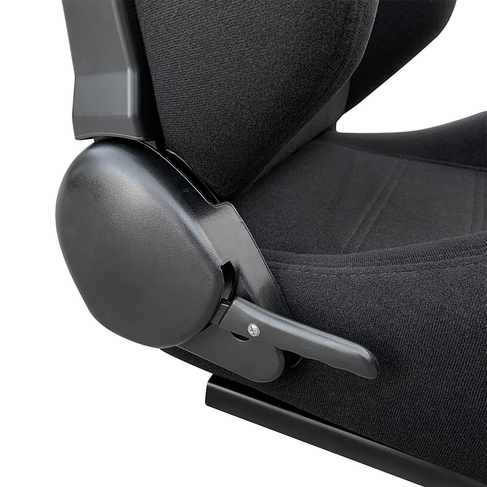 1 PAIR TANAKA BLACK MICRO CLOTH RACING SEATS RECLINABLE +