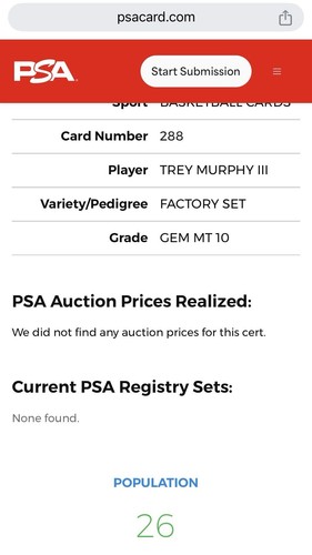 Trey Murphy 2021-22 Prizm Rookie PSA 10 lot 6! #288 Disco, Cracked Ice, 75th, RC - Picture 14 of 18
