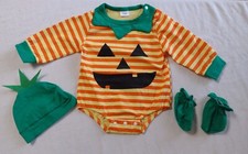 HALLOWEEN BABY COSTUME SET 3 PIECES 6 MONTHS NWOT