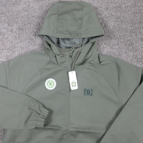 DC Jacket Mens Medium Green Solid Re/Solve Navigator Windbreaker Lightweight NWT image 2