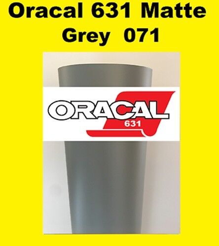 Autocollants vinyle Oracal 631 gris mat 071 amovibles 12"x 10 pieds traceur  - Photo 1 sur 3