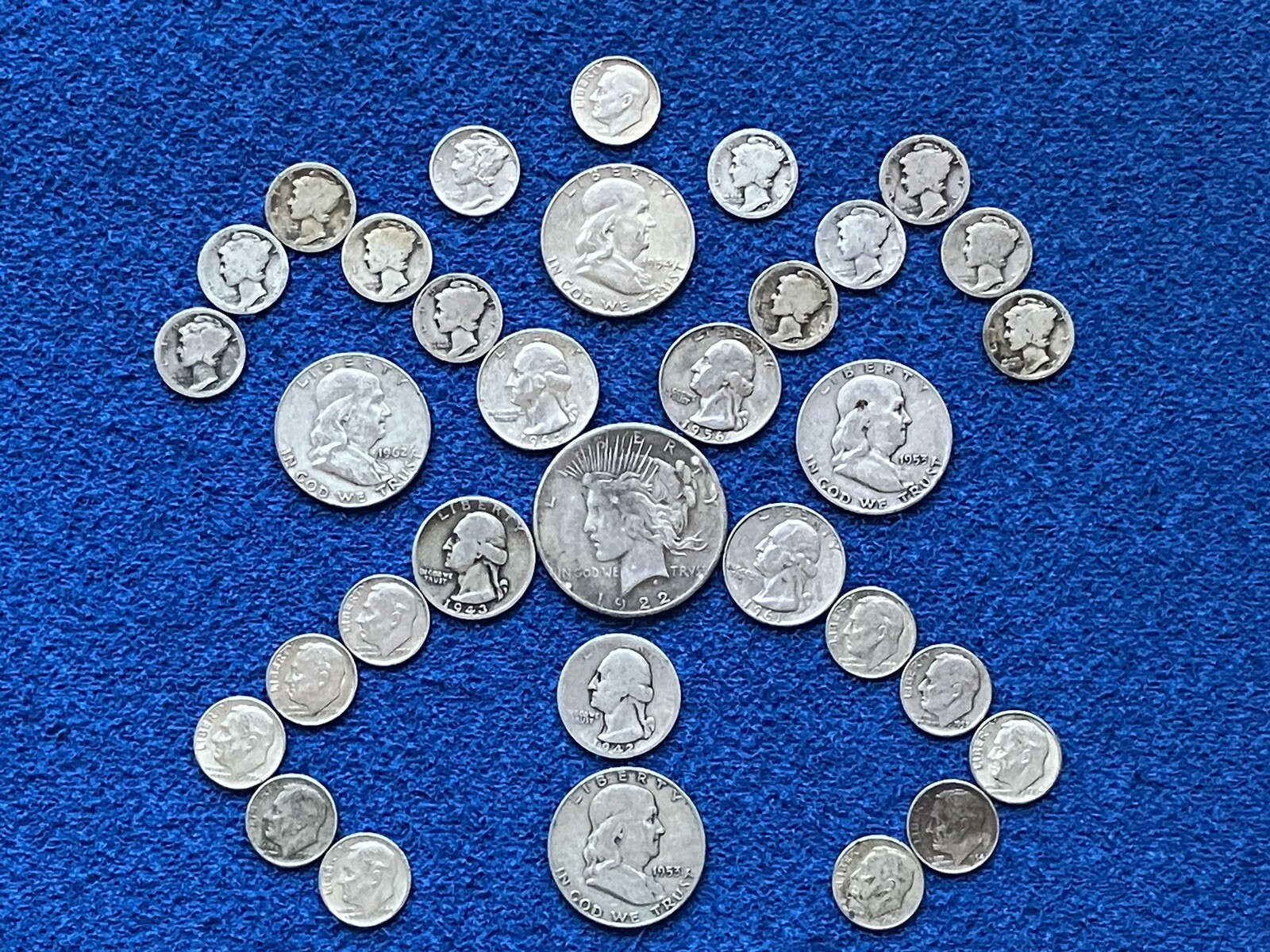 5.55 Lot Of 90 Silver US Coins Pre1965🌟Great For Starters!🌟 eBay