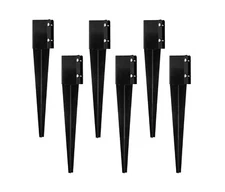 6 Pcs Fence Post Anchor Ground Spike 4x4 Metal Post Stake 24 Inch for Mailbox...