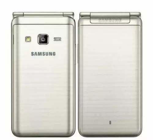 Samsung Galaxy Folder SM-G1600 Golden 2G RAM 16GB ROM 3.8" Android Flip Phone US - Picture 9 of 19