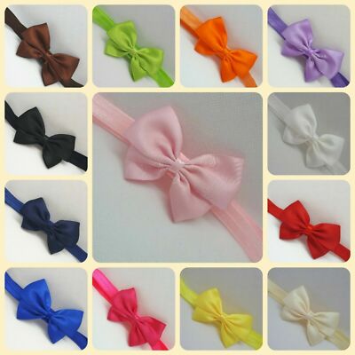 Baby Mädchen Schleife Stirnband Haarband Säugling Neugeborenes Kleinkind Haarzubehör Made UK