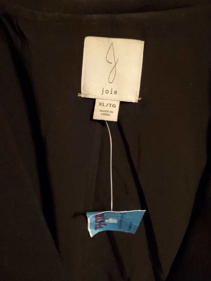AUTÊNTICO Joie Blazer Preto Extra Grande *NOVO* Novo com etiquetas Jaqueta Designer Preppy Carreira Coquetéis - Imagem 2 de 4
