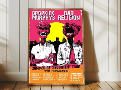 Dropkick Murphys And Bad Religion Summer Of Discontent Tour Poster