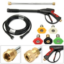 High Pressure Car Power Washer Spray Gun Wandlance Nozzle 25ft M22 Hose