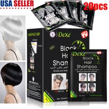 20Pcs Black Hair Shampoo Dexe Hair Color Instant Dye 5 Minutes For Men  Women