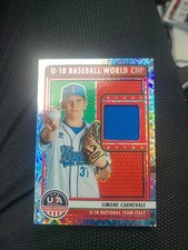 2023 USA Baseball Stars & Stripes Relic of Simone Carnevale