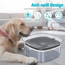 4L Dog Water Bowl 135oz No Spill Extra Large Capacity Slow Drinking Water Feeder