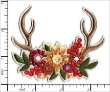 40 Pcs Embroidered Iron on patches Decoration Flower 86x65mm AP022hF