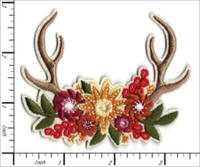 40 Pcs Embroidered Iron on patches Decoration Flower 86x65mm AP022hF