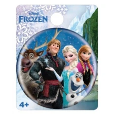 Disney's Frozen 1.5" Pinback Button: Frozen Cast Elsa Anna Olfa Kristoff Sven