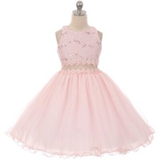 BLUSH Size 12 Recital Bridesmaid Wedding Formal Party Birthday Flower Girl Dress