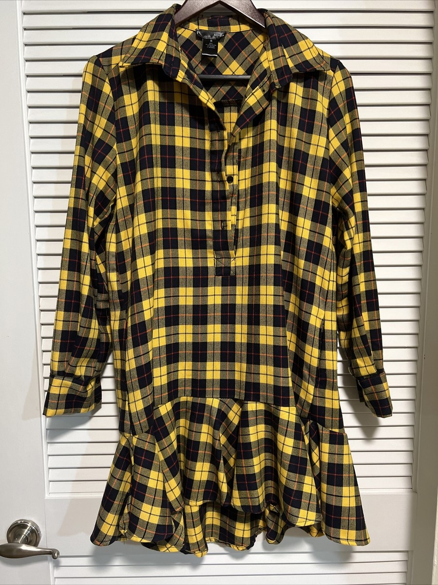 black and yellow mini dress Signature mini dress in black/yellow