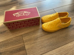 Tenis Vans Clásicas Sin Cordones Zapatos de tablero de ajedrez-Amarillo  mujeres Para hombres (5) (6.5) - envío rápido! | eBay