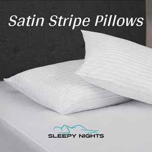 satin stripe pillows